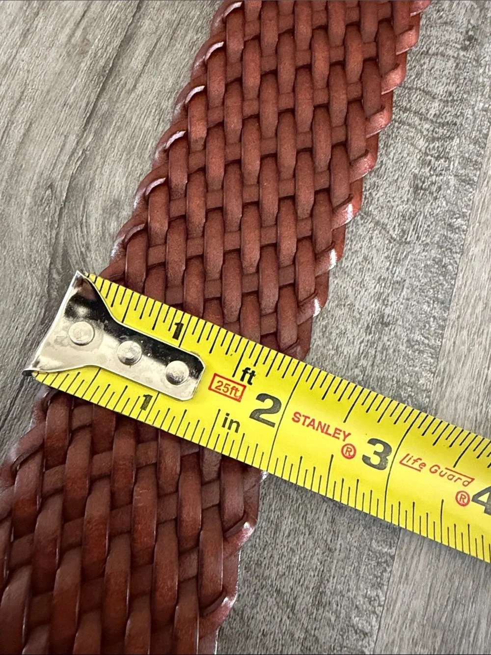 MICHAEL Kors Braided Leather Belt in Brown with Gold Buckle